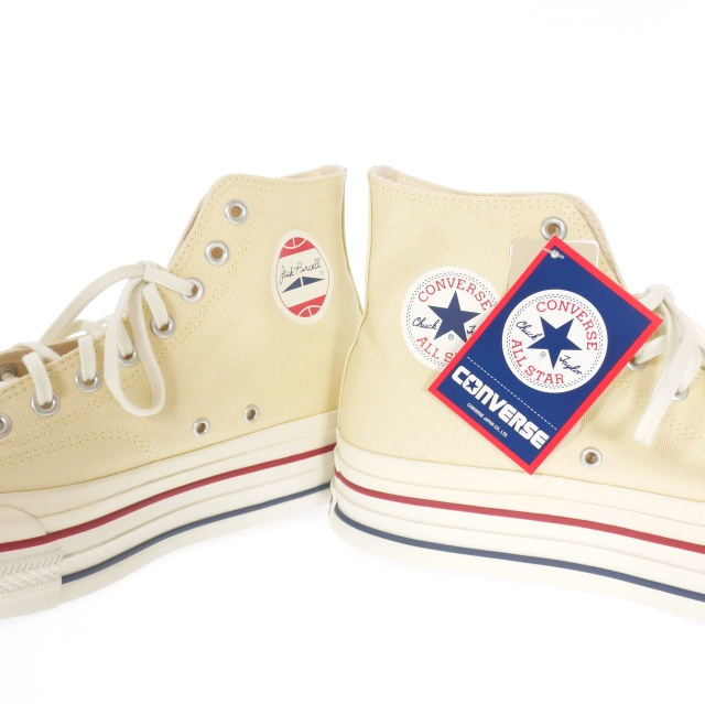【中古】コンバース CONVERSE ×ダブレット doublet 25SS スニーカー 靴 US8 26.5cm アイボリー 25SS59FT59 メンズ