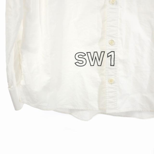 新品　BURBERRY 白　長袖シャツ XS ロゴ　ホースフェリー BURBERRY】バーバリー『ホースフェリー プリント ロゴ 長袖シャツ