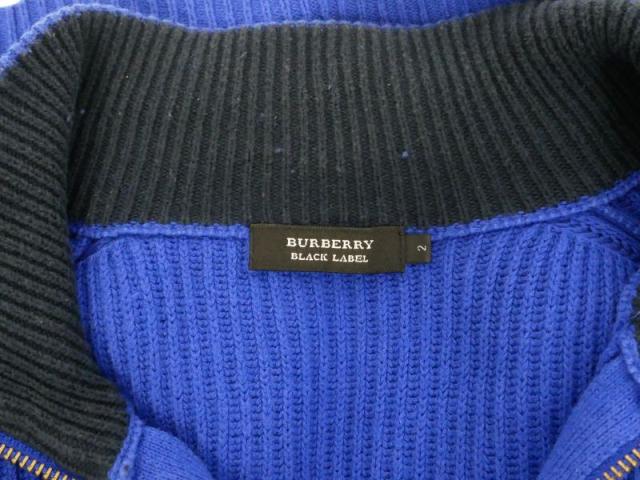 【美品】BURBERRY BLACK LABEL ニットブルゾン 美品 バーバリー ブラックレーベル ドライバーズニット ニットブルゾン
