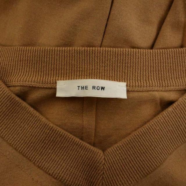 【中古】ザロウ THE ROW Vネック ニットワンピース ウール 無地  XS ベージュ レディース 中古】ザロウ THE ROW Vネック ニットワンピース ウール 無地 XS