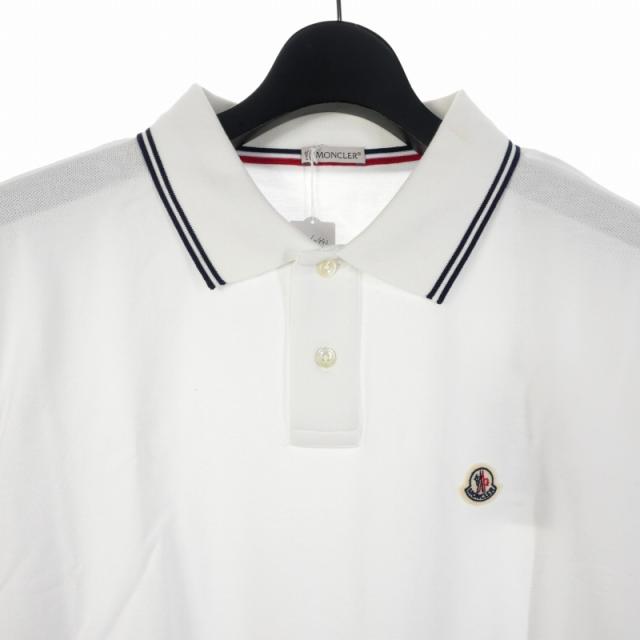 (超美品)MONCLER ホワイト ポロシャツ MONCLER◇ポロシャツ/XS/コットン/WHT/F10918A70510