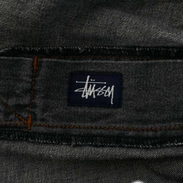 【中古】ステューシー STUSSY アメリカ製 ジョーツ ショーツ ショートパンツ ハーフパンツ デニム M ブラック 黒_8