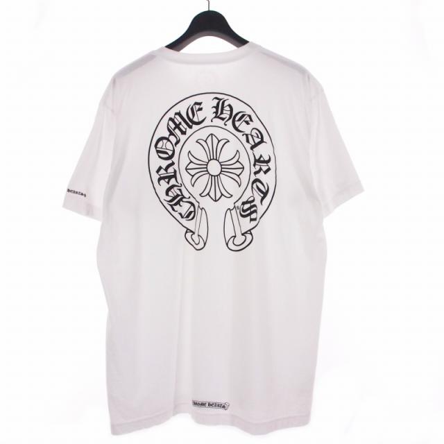【中古】クロムハーツ CHROME HEARTS Horseshoe S/S Tee ホースシューロゴ Tシャツ カットソー 半袖 XL ホワイト 白