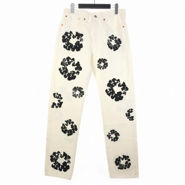 【中古】リーバイス Levi's デニムティアーズ  501 デニム ジーンズ W31 L32 ホワイト