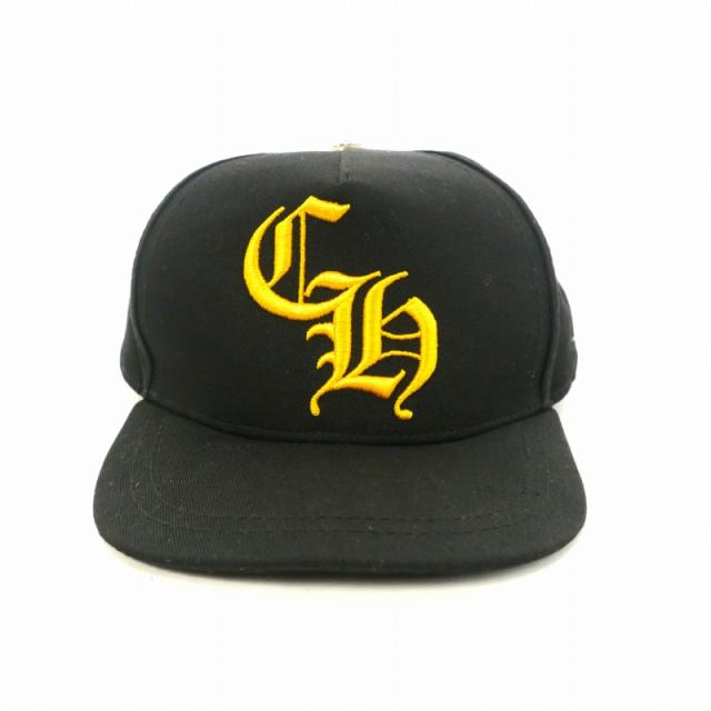 【中古】クロムハーツ CHROME HEARTS CH Baseball Cap キャップ 帽子 ONE SIZE 49-59 ブラック 黒 メンズ