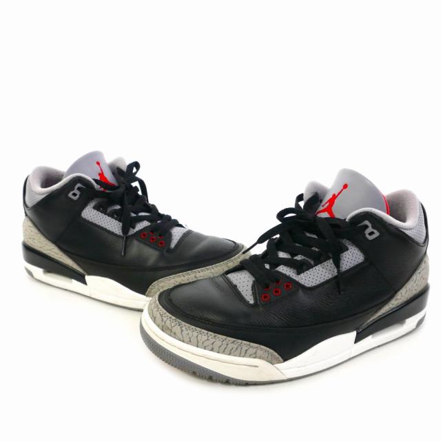 Nike Air Jordan 3 黒/赤/灰色 NIKE ナイキ AIR JORDAN 3 RETRO OG