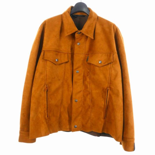【中古】ミスターハリウッドフェイク スウェード トラッカージャケット ブルゾン 40 ブラウン 茶