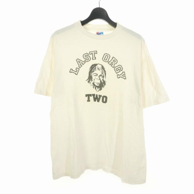 【中古】ラストオージーツー LAST ORGY 2 90S ヘインズ 1枚タグ オリジナル Tシャツ カットソー 半袖 L ホワイト 白