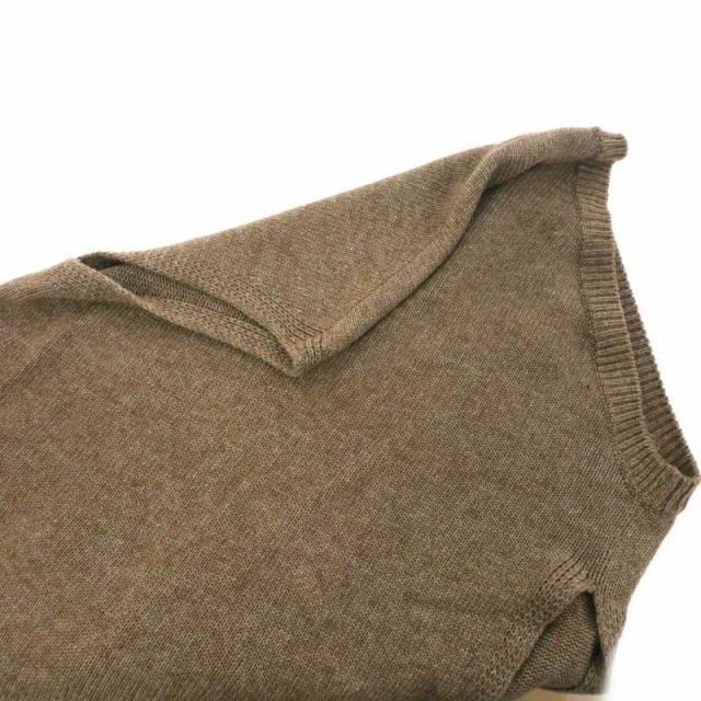 中古】ワイズ Y's アシンメトリー ニット ベスト 2 グレー YO-K45-938