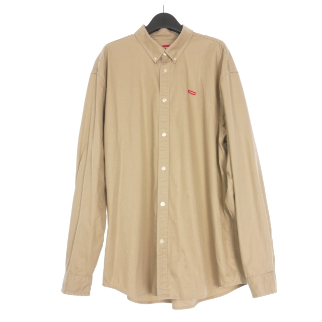 【中古】シュプリーム SUPREME 24SS Small Box Shirt ボタンダウンシャツ 長袖 XL ベージュ メンズ