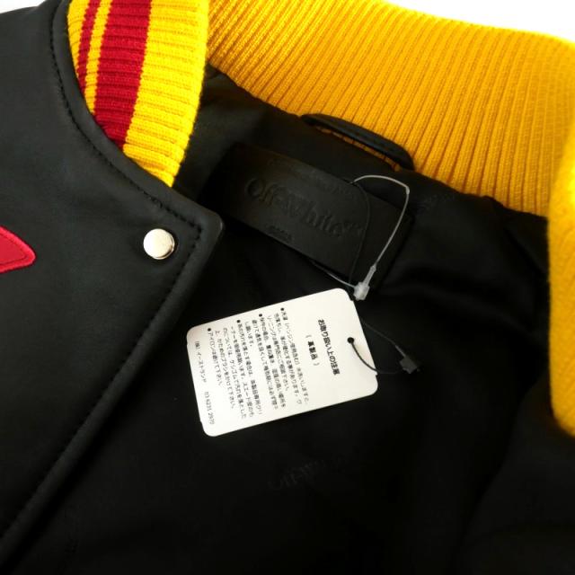 中古】オフホワイト OFF WHITE 2013 LEATHER VARSITY レザーバーシティ