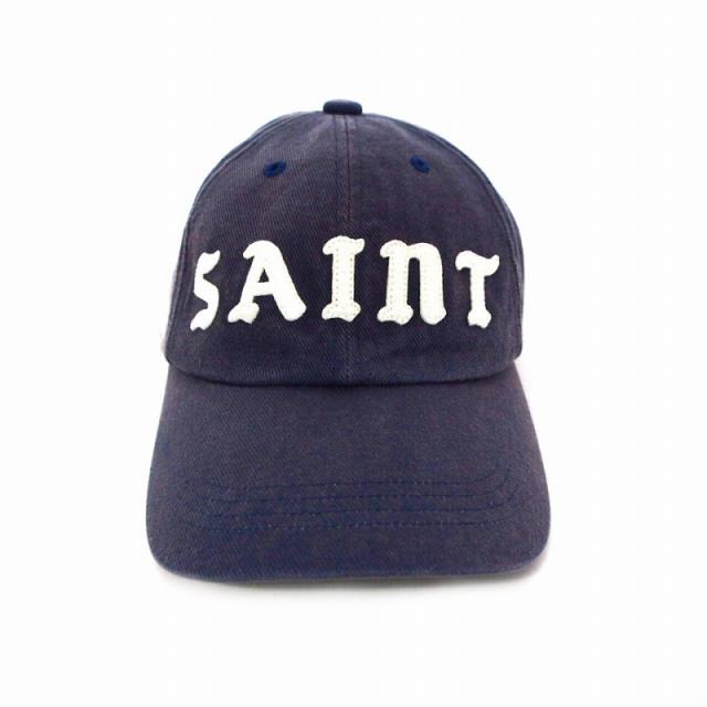 【中古】セントマイケル SAINTMICHAEL 6PANEL CAP LACERATING キャップ 帽子 OS ネイビー 紺 SM-HR8-0000-080 メンズ