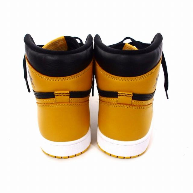 【中古】ナイキ NIKE Air Jordan 1 High OG "Pollen" スニーカー シューズ US9.5 27.5?p イエロー/ブラック 555088 701 メンズ