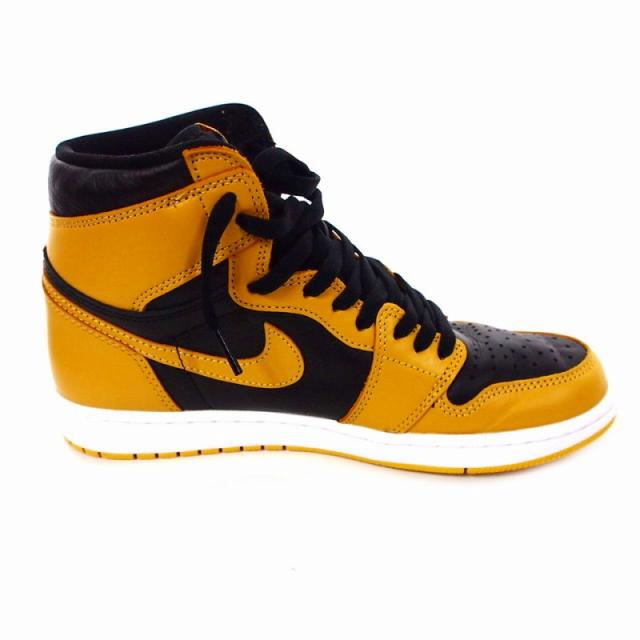 【中古】ナイキ NIKE Air Jordan 1 High OG "Pollen" スニーカー シューズ US9.5 27.5?p イエロー/ブラック 555088 701 メンズ