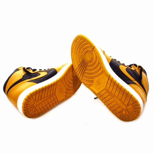 【中古】ナイキ NIKE Air Jordan 1 High OG "Pollen" スニーカー シューズ US9.5 27.5?p イエロー/ブラック 555088 701 メンズ