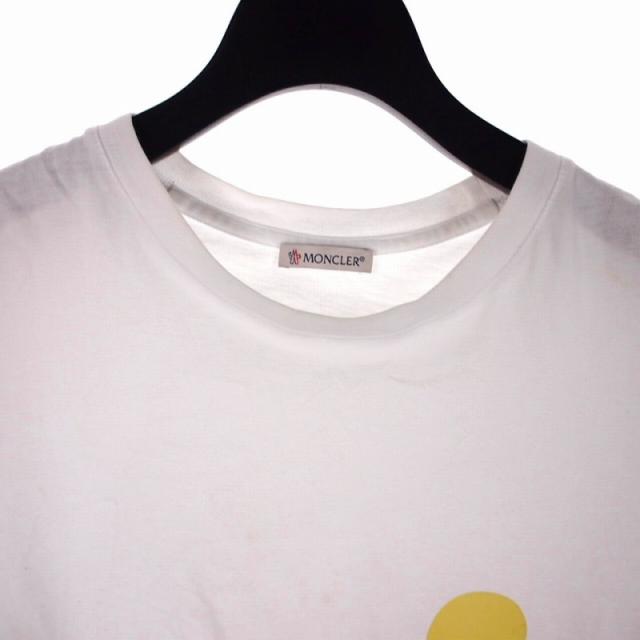 【中古】モンクレール MONCLER ロゴTシャツ カットソーカットソー 半袖 XS ホワイト 白 F20938C76310 メンズ 中古】モンクレール MONCLER ロゴTシャツ カットソーカットソー 半袖