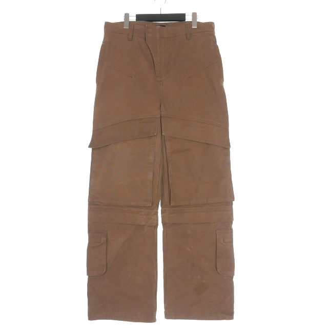 【中古】エンタイアスタジオ entire studio HARD CARGO HEAVY CANVAS カーゴパンツ M ブラウン 茶 ES2220 メンズ