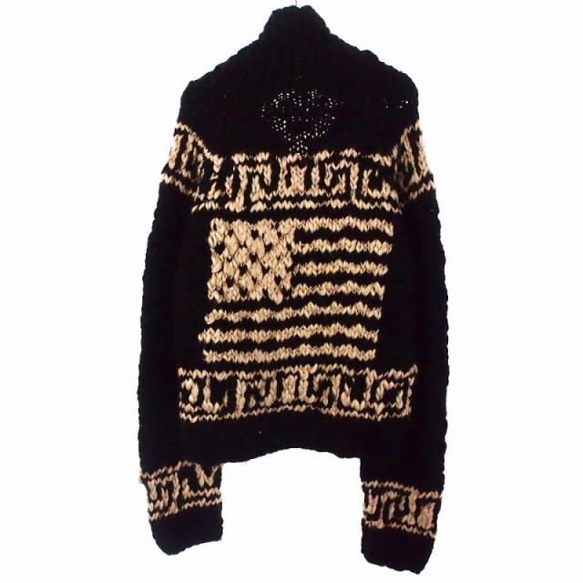 【中古】ゲス GUESS Usa Heavy Flag Cardigan ニットカーディガン L ブラック 黒 M3BR05Z38E0 メンズ 中古】ゲス GUESS Usa Heavy Flag Cardigan ニットカーディガン L