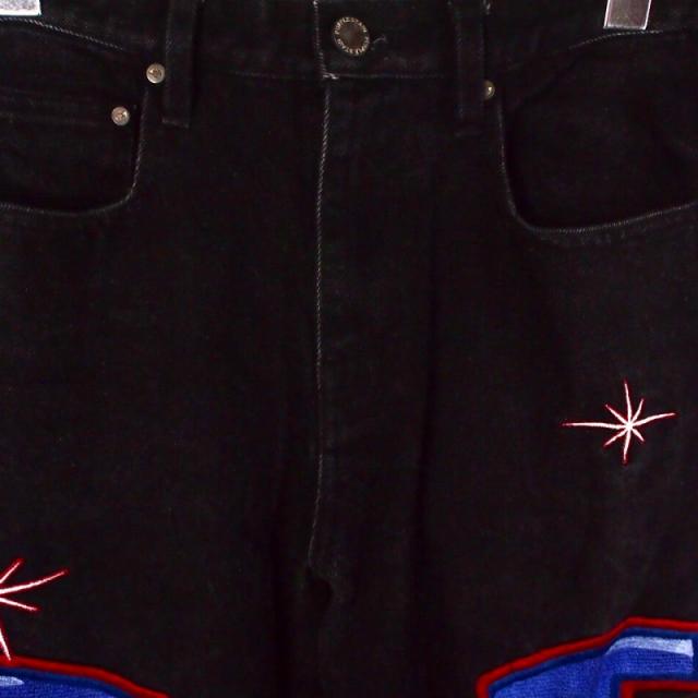 中古】パープルステイン PURPLE STAIN Spray Logo Denim Pants デニム