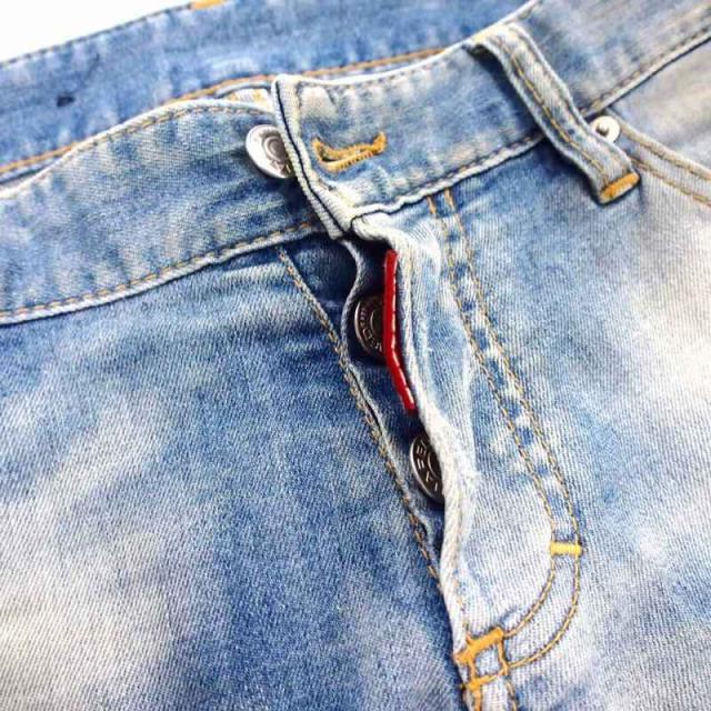 【中古】ディースクエアード DSQUARED2 ダメージスキニー デニム ジーンズ 46 ブルー 青 メンズ_5