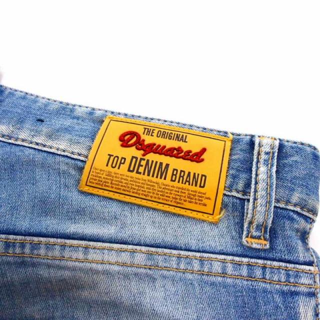 【中古】ディースクエアード DSQUARED2 ダメージスキニー デニム ジーンズ 46 ブルー 青 メンズ_6
