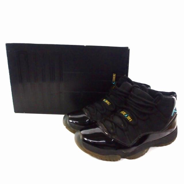 【中古】ナイキ NIKE Air Jordan 11 "Gamma" スニーカー シューズ US10 28?p ブラック 黒 378037 006 メンズ