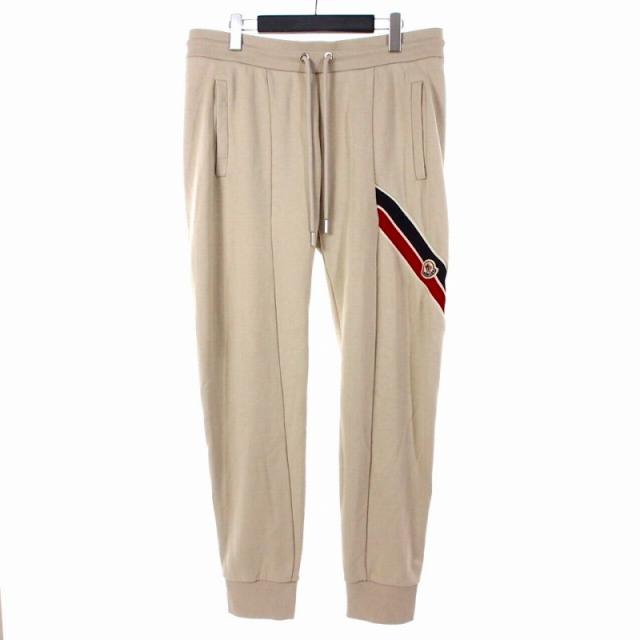 【中古】モンクレール MONCLER セットアップ スウェットパンツ スラックス L ベージュ J20918H00001 89A8F メンズ