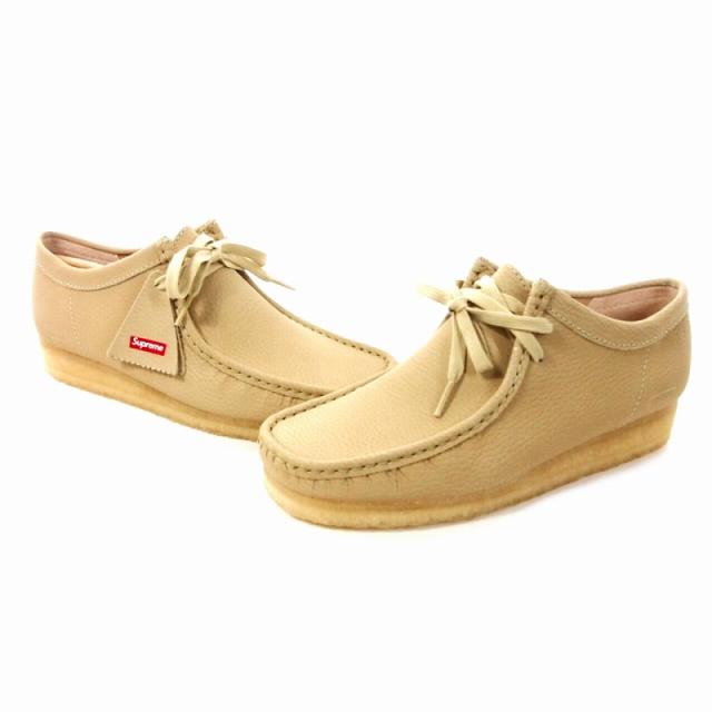 【中古】 SUPREME × Clarks 25SS Reflective Wallabee ワラビー スニーカー シューズ US7 24.5?p ベージュ メンズ