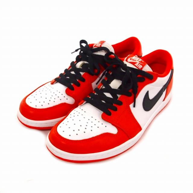 【中古】ナイキ NIKE Air Jordan 1 Low OG "Starfish" スニーカーシューズ US9.5 27.5?p オレンジ/ブラック/ホワイト