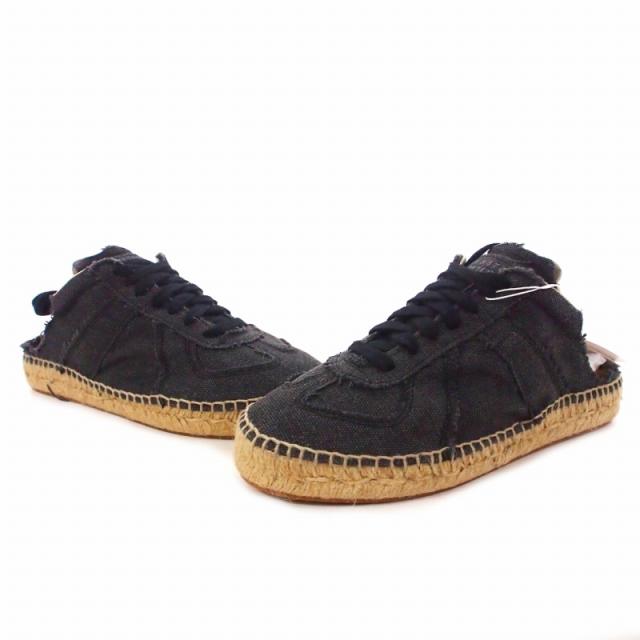 【中古】未使用品 メゾンマルジェラ Maison Margiela 22AW エスパドリーユスニーカー サボ 靴 36 ブラック 黒