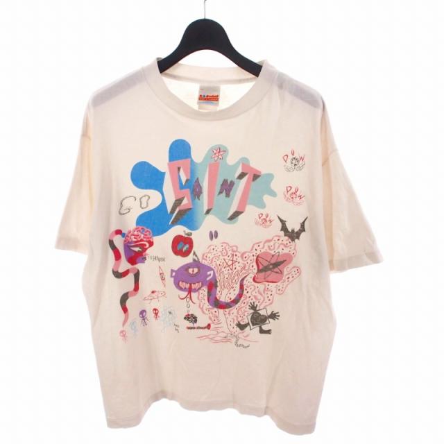 【中古】セントマイケル SAINTMICHAEL 25SS DAY OF THE FREAKS SS TEE Tシャツ カットソー 半袖 L ホワイト 白 SM-HR8-0000-023 メンズ