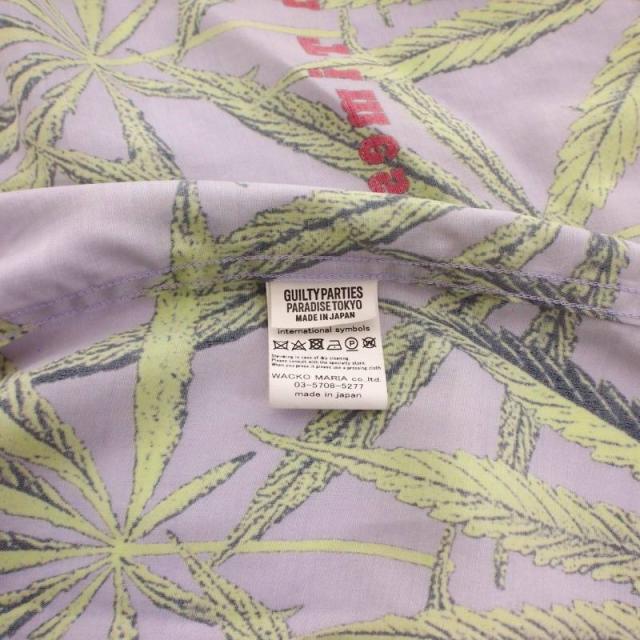 【中古】ワコマリア WACKO MARIA 24SS HIGHTIMES HAWAIIAN S/S Shirt レーヨンシャツ 半袖 M パープル/グリーン 紫 緑_5