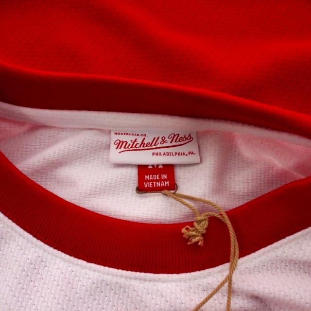 【中古】未使用品 エモーショナリーアンアヴェイラブル EMOTIONALLY UNAVAILABLE × Mitchell＆Ness 25AW ゲームシャツ 長袖 M レッド 中古】未使用品 エモーショナリーアンアヴェイラブル EMOTIONALLY