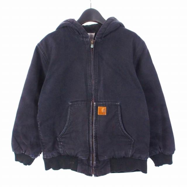 【中古】カーハート carhartt アクティブジャケット ダックフルジップパーカー ブルゾン L 紺
