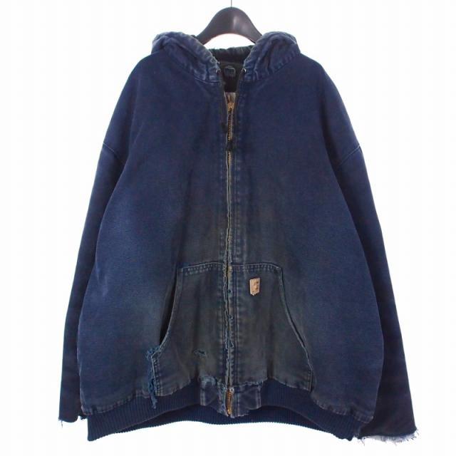 【中古】カーハート carhartt アクティブジャケット ブルゾン 上着 4XL ネイビー 紺