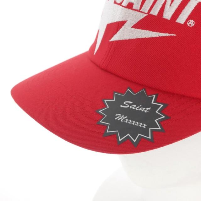 【中古】未使用品 セントマイケル × A BATHNIG APE 26SS BAPE_MESH CAP ロゴ メッシュキャップ 帽子 F レッド 赤_3