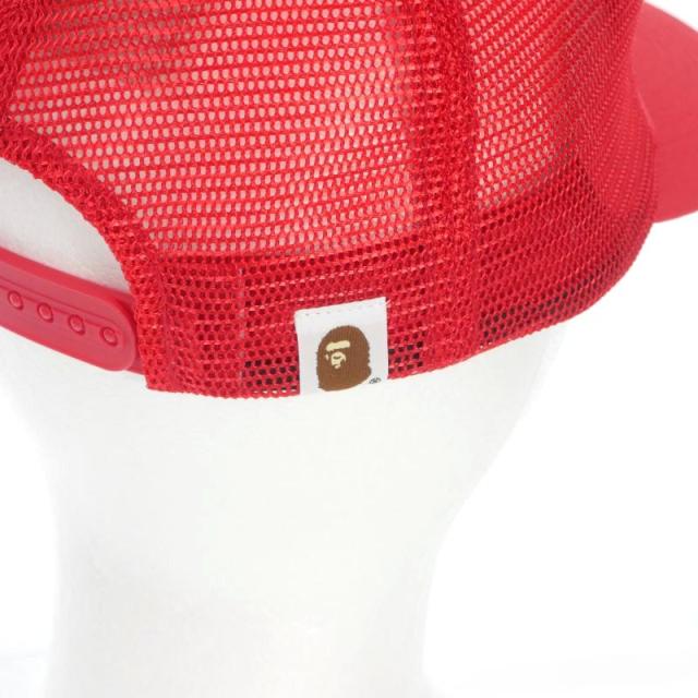 【中古】未使用品 セントマイケル × A BATHNIG APE 26SS BAPE_MESH CAP ロゴ メッシュキャップ 帽子 F レッド 赤_4