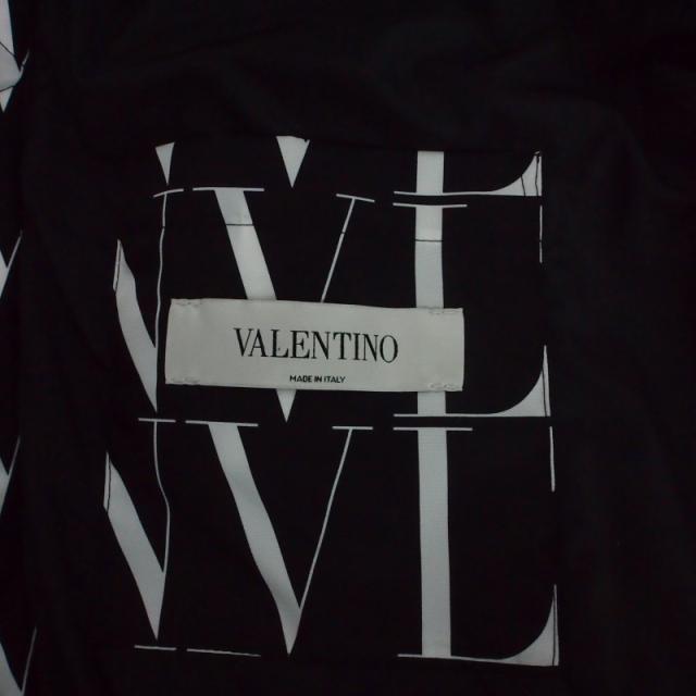 【中古】ヴァレンティノ ヴァレンチノ VALENTINO 総柄 ボンバージャケット ブルゾン 46 ブラック 黒 UV3CIF156G4