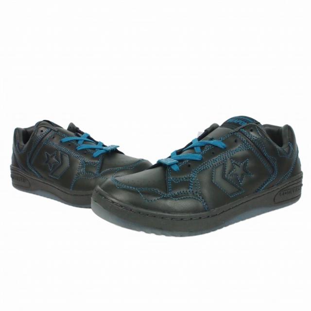 【中古】未使用品 コンバース × ウィンダンシー ウエポン OX スニーカー 靴 US9.5 27.5?p ブラック ブルー 黒 青
