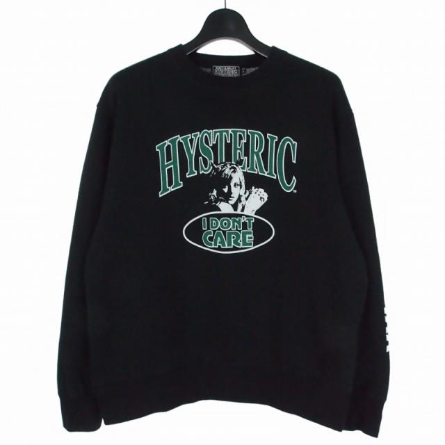 【中古】ヒステリックグラマー HYSTERIC GLAMOUR I DON'T CARE デビルガール スウェット トレーナー L ブラック 黒