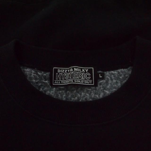 【中古】ヒステリックグラマー HYSTERIC GLAMOUR I DON'T CARE デビルガール スウェット トレーナー L ブラック 黒_5