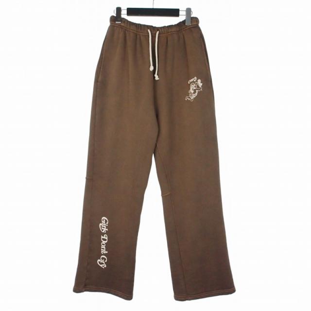 【中古】ガールズドントクライ × チェリーエンジェル 25ss スウェットパンツ スラックス L ブラウン 茶