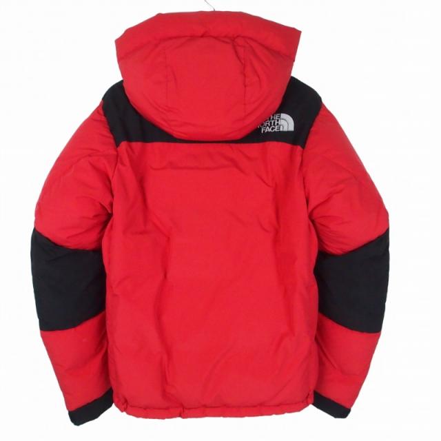 【中古】ザノースフェイス THE NORTH FACE バルトロライトダウンジャケット フード付き 刺?ロゴ S レッド/ブラック_1