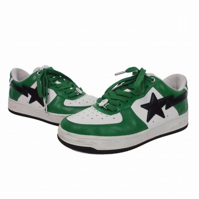 【中古】アベイシングエイプ A BATHING APE BAPESTAR Low ベイプスタ ロー US9 27?p グリーン 緑 M191303 メンズ