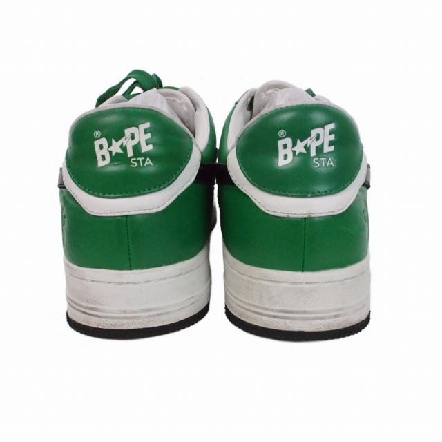 【中古】アベイシングエイプ A BATHING APE BAPESTAR Low ベイプスタ ロー US9 27?p グリーン 緑 M191303 メンズ_3