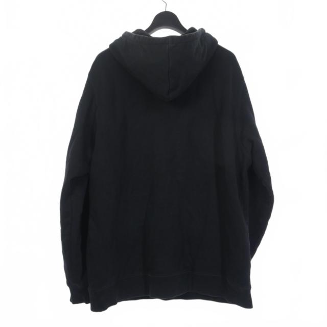 【中古】エムエスジーエム MSGM ロゴパーカー フーディー プルオーバー L ブラック ホワイト 3140MM182J メンズ_1