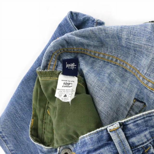 【中古】ステューシー STUSSY ストレートデニム 90s 00s USA製 アメリカ製 W32 ライトブルー メンズ_7