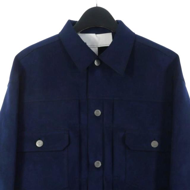 【中古】ティッカ TICCA フェイクスエード トラッカージャケット ブルゾン F ネイビー TAHA-318-01 メンズ_2
