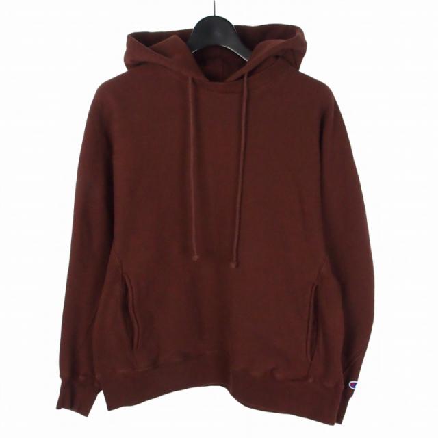 【中古】ミスターハリウッド × チャンピオン 24AW NEW WAVE フォーデッド スウェットシャツ パーカー S ブラウン