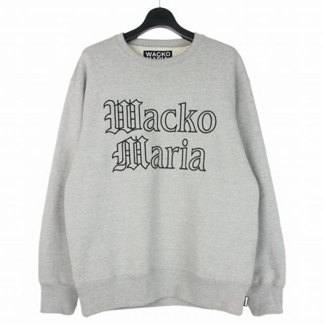 【中古】ワコマリア WACKO MARIA ヘビーウェイトクルーネック スウェット トレーナー S グレー メンズ